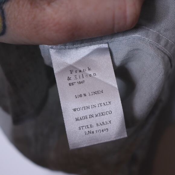 FRANK & EILEEN Barry Tailored Button-Up Shirt Mint Polka Dot Casual Women's M - Picture 12 of 15